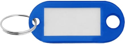 CombiCraft sleutellabels blauw 48x22mm actiemodel - 100 stuks
