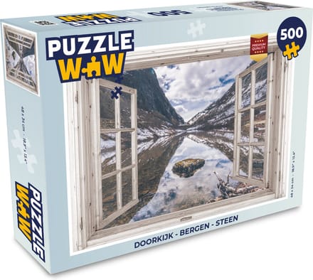 Puzzel Doorkijk - Bergen - Steen - Legpuzzel - Puzzel 500 stukjes