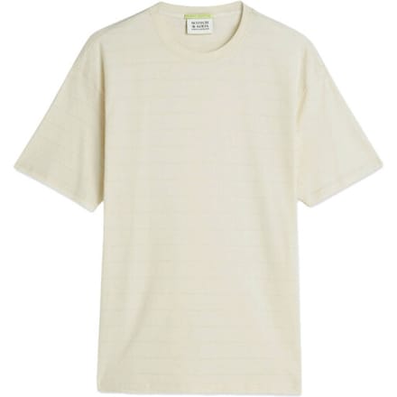 T-shirt met structuurpatroon en ronde hals