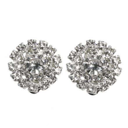 Schoenclips-Strass-Zilverkleur-2 cm - Charme Bijoux