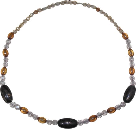 Kralen ketting bruin-transparant-donkerbruin