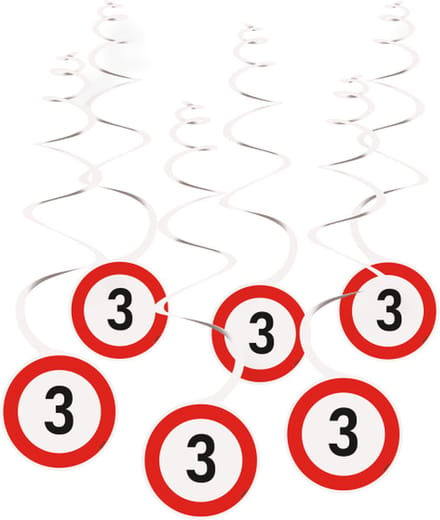 Amscan by Riethmuller - Riethmüller - Swirls Construction Part - personaliseerbaar met cijfers - 6 stuks