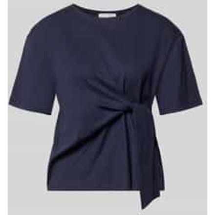 T-shirt met knoopdetail en ronde hals