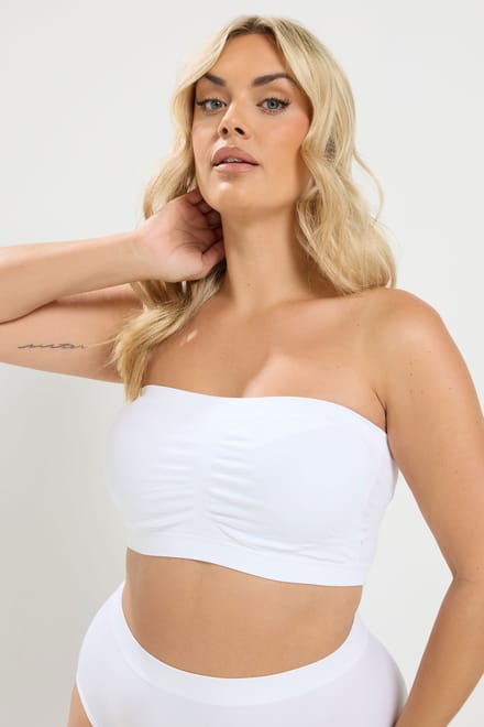 Yours Yourset 2Pack Zwarte En Witte Naadloze Voorgevormde Bandeaubeha'ssize 46-48