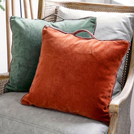 LOBERON Kussen set van 2 Olivienne rood/groen