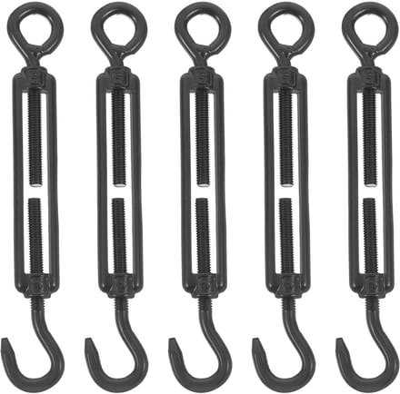 Stalen Draadspanner Set - Kabel Spanner - Draad Spannen - Verstelbaar Ontwerp - 5 Stuks - Zwart