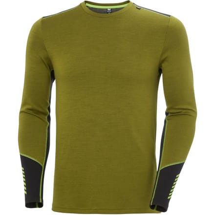 Helly Hansen Lifa Merino Midweight Crew Lange Mouwen Basislaag Groen M Man