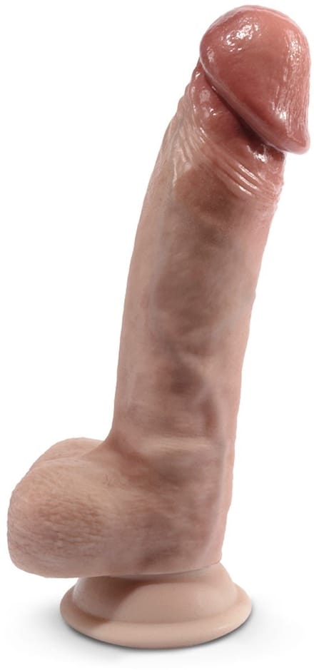 SILEXD - Real Skin Supreme - Realistische Dildo met Testikels - 18 cm - Medium Huidskleur