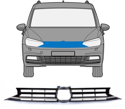 Grill voor Volkswagen Touran 2015-