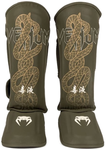 Venum Serpenti Scheenbeschermers Kaki Brons Ivoor - M