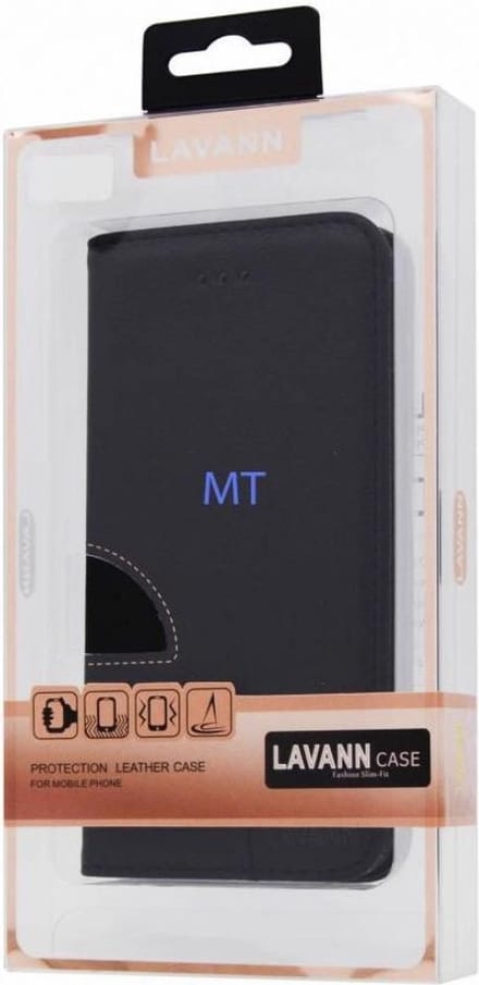 Lavann Leather Bookcase For I-Phone 11 Pro Max 6,5'' - Zwart
