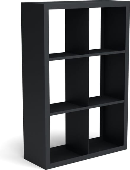 Beltza zwarte houtopslag onderverdeling 6 vakken 1000x385x1500 mm