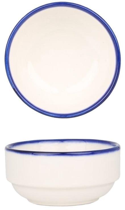 Rinart Serveerschaal - Blue Edge - Porselein - 8 cm - set van 2