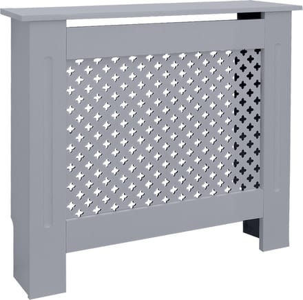 Radiatorkap 78x19x82 cm ruit grijs gemaakt van MDF ML-Design