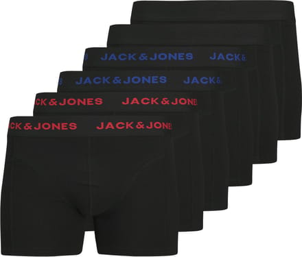 Jack & Jones Heren Boxershorts 6 Pack Basic Trunks Veelkleurig S Katoenen Ondergoed Onderbroeken