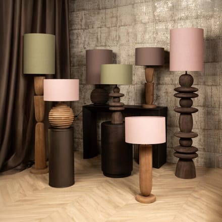 PTMD - Lampenkap Rivvo - Roze - 40x40x24cm