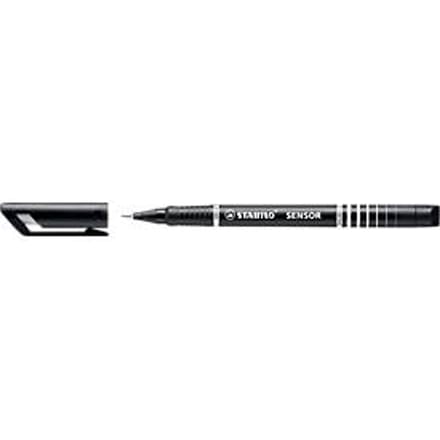STABILO SENSOR - Fineliner 0.3 mm - Zwart - Doos 10 stuks