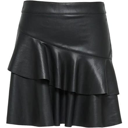 Damesrok Only Emma imitation cuir frill