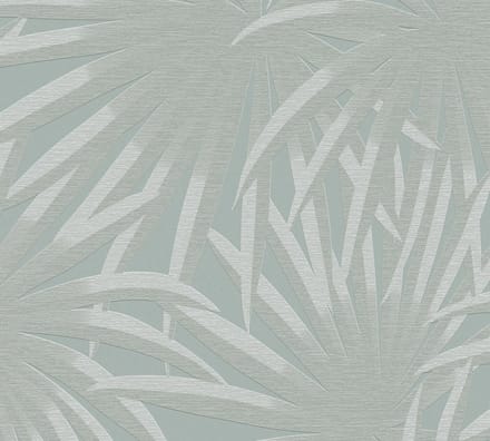 PALMBLADEREN BEHANG | Botanisch - Blauw Mint - A.S. Création Casual Living