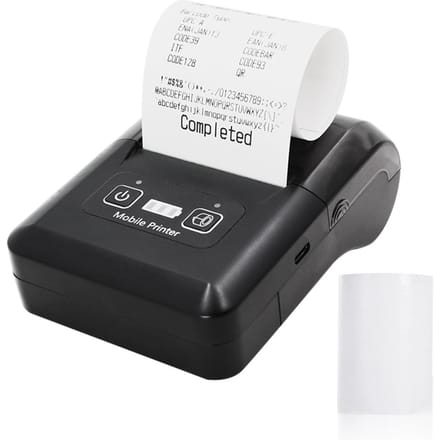 BISOFICE Draagbare Mini 58mm Thermische Printer 2 inch Draadloze BT+USB Ontvangstbewijs Ticketprinter zwart