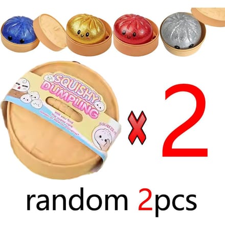 Glitter Dumpling Glitter Dumpling Squishy met Doos Dumplings Sensorisch Knijpspeelgoed voor Stressverlichting groothandel A