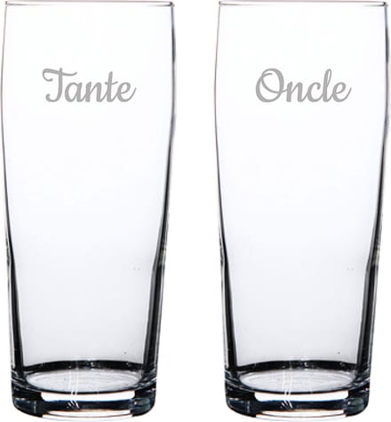 Bierfluitje gegraveerd - 19cl - Tante & Oncle