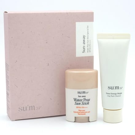 su:m37 Sun-away Water Pear Sun Stick Special Set 2 items +RANDOM GIFT gray