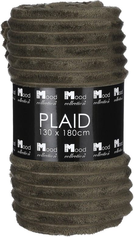 In the Mood Lorens Fleece Deken - L180 x B130 cm - Polyester - Donkergroen