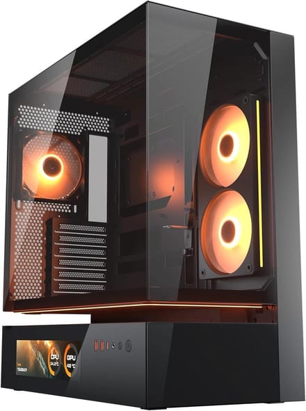 Computer Behuizing - Mid Tower - PC Bouwen - 270° Luchtstroom - 46 cm Hoog - Zwart