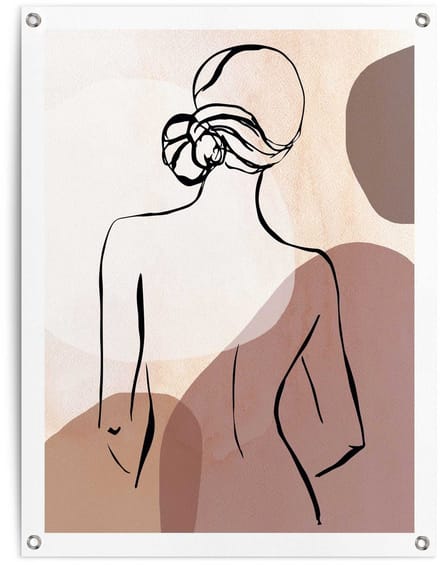 Tuinposter Vrouw - 80 x 60 - Canvas - REINDERS