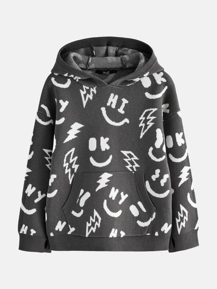 Next - Jongens - Gebreide hoody - Grijs