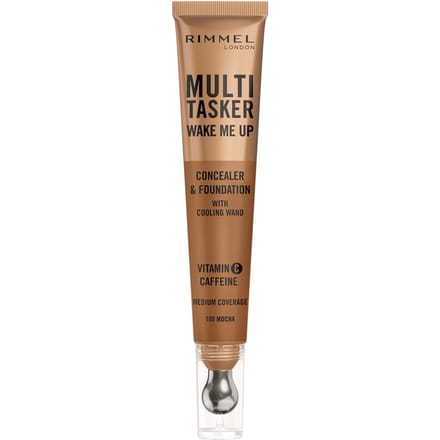 Rimmel Multi-Tasker Wake Me Up Foundation en Concealer 20 ml (Verschillende Tinten) - 100 Mocha