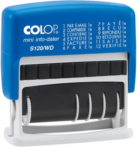Woord-datumstempel Colop S120 mini-info dater 4mm frans
