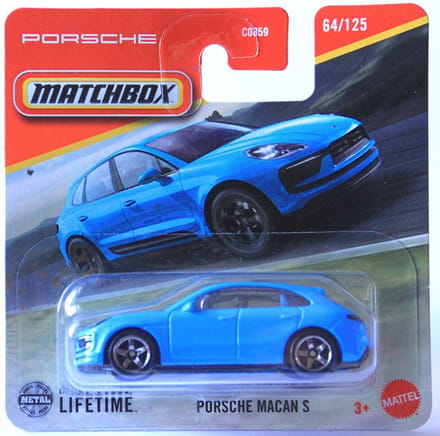 MATCHBOX 64-125 PORSCHE MACAN S SUV STEEL BLUE (1:64) METAL SHORT CARD