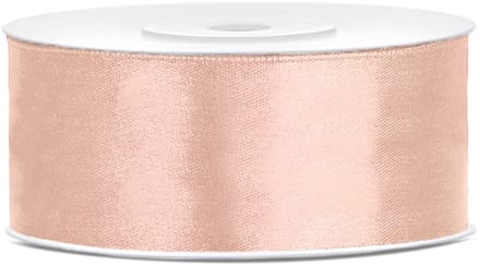 PARTYDECO - Perzik satijn lint 2,5 cm x 25 m voor bruiloften