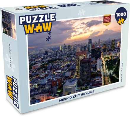 Puzzel Mexico City Skyline - Legpuzzel - Puzzel 1000 stukjes volwassenen