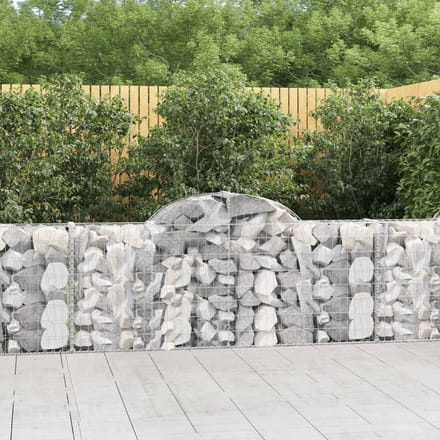 vidaXL - Schanskorven - 20 - st - gewelfd - 200x30x80/100 - cm - ijzer