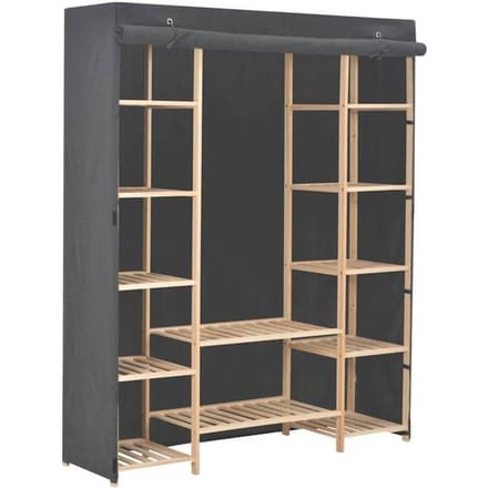 Maison Exclusive - Grijze Kledingkast 135 x 40 x 170 cm Stof grijs