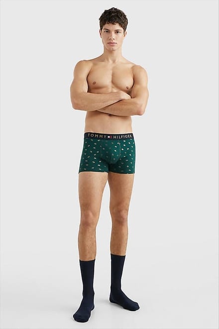 Tommy Hilfiger Underwear - Groene-donkerblauwe Boxershort-Sokken gift box maat S