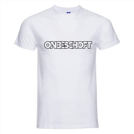 Onbeschoft T-shirt - 100% Katoen - Maat L - Classic Fit - Wit