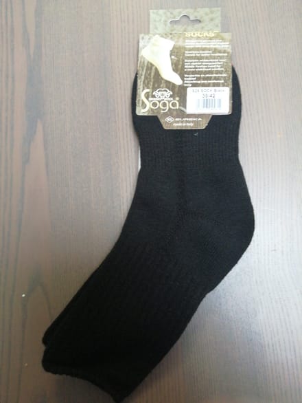 2-Pack Eureka zachte merino wollen sokken S29 - unisex - zwart - maat 39-42