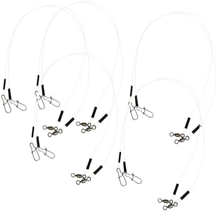 FC's Fluorocarbon Onderlijnen Set - 10 stuks - 25cm - 14kg - Snoek