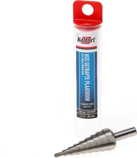 Kelfort Plaatboor getrapt HSS 4-20mm