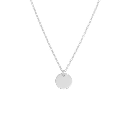 Zilver Gerhodineerde Collier rondje 1 1332626 45 cm