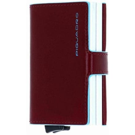 Kaarthouder Piquadro Blauw Vierkant Bruin Leder - PP5472B2R-MO