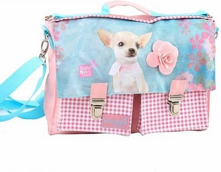 Vintage kleuterboekentasje 'Dog pinkie' | Studio Pets