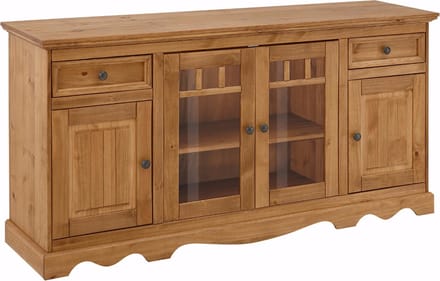 Melissa-Dressoir - 2 Glasdeuren 2-laden 2-deuren