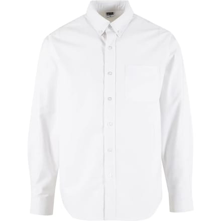 Urban Classics - Button Up Oxford Overhemd - S - Wit