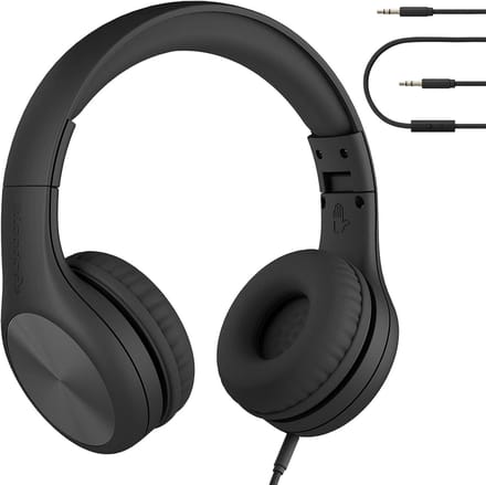 Kinder Hoofdtelefoon - Audio headset - Muziek luisteren - Volume beperkt - 40mm drivers - Zwart