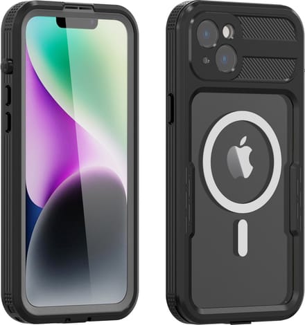 Turtle Shift Volledig waterdicht en stofdicht hoesje Geschikt Voor iPhone 14 - Magnetische ring